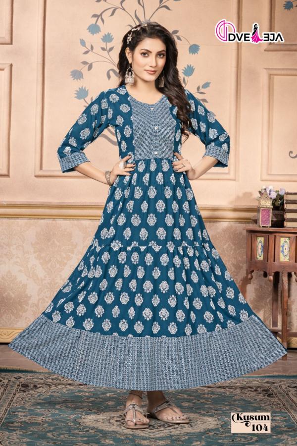 Dveeja Kusum Designer Long Anarkali Kurti Collection